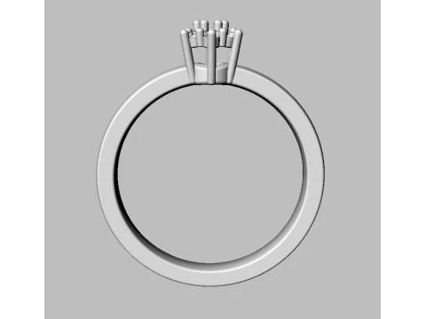 Anel de noivado de diamante Modelo de Impressão 3D