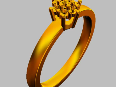 Anel de noivado de diamante Modelo de Impressão 3D