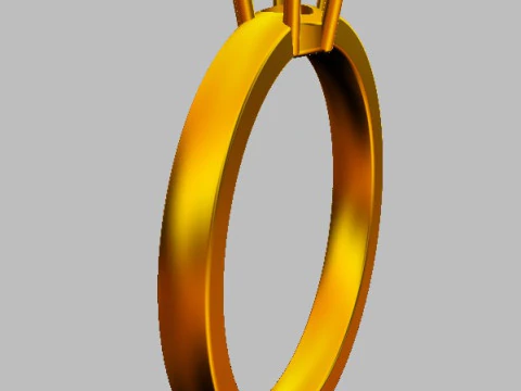 Anel de noivado de diamante Modelo de Impressão 3D