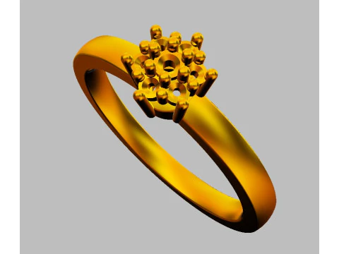 Anel de noivado de diamante Modelo de Impressão 3D