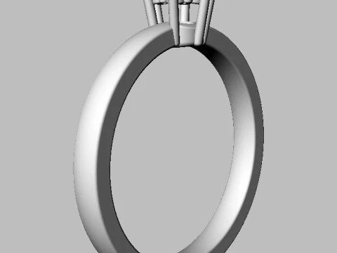 Anel de noivado de diamante Modelo de Impressão 3D