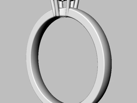 Anel de noivado de diamante Modelo de Impressão 3D
