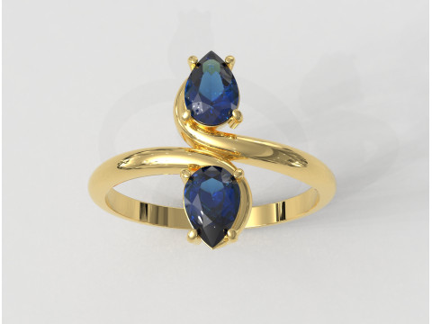 Gemstones Ring 3D Print Model