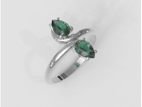 Gemstones Ring 3D Print Model