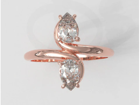Gemstones Ring 3D Print Model