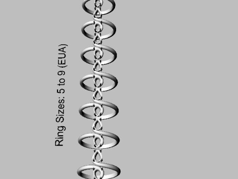 Gemstones Ring 3D 프린트 모델