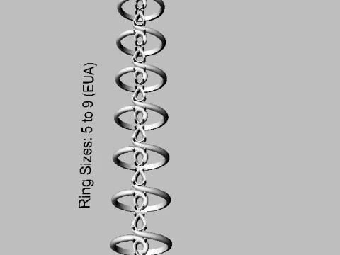 Gemstones Ring 3D Print Model