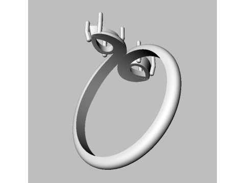 Gemstones Ring 3D 프린트 모델