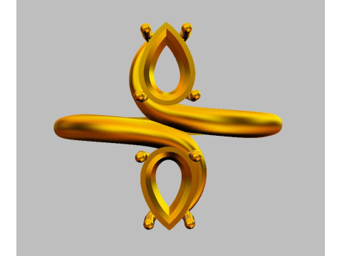 Gemstones Ring 3D 프린트 모델