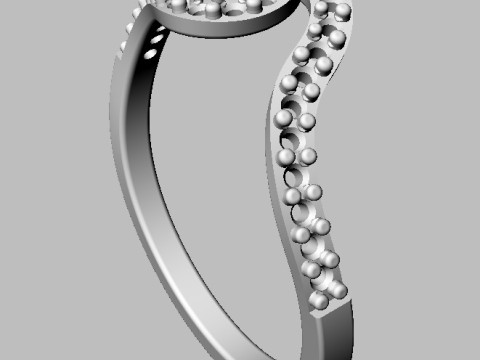 Diamond Wave Ring 3D Принт Модель
