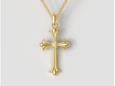 Gothic Cross Pendant Modelo de impresión 3D