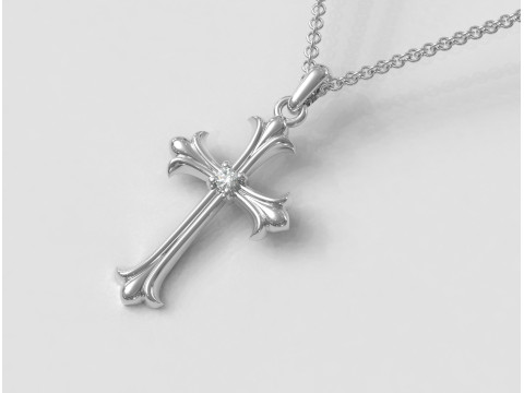 Gothic Cross Pendant 3D Принт Модель