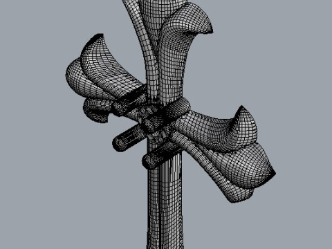 Gothic Cross Pendant 3D Принт Модель
