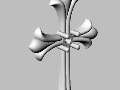 Gothic Cross Pendant 3D Принт Модель