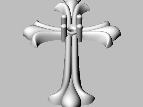 Gothic Cross Pendant 3D Принт Модель