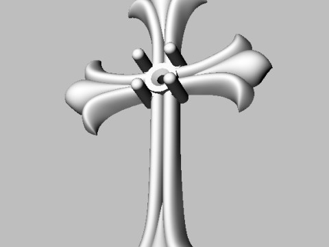 Gothic Cross Pendant 3D Принт Модель