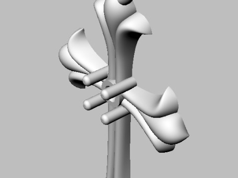 Gothic Cross Pendant 3D Принт Модель