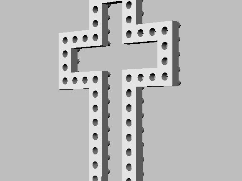 Diamond Cross Pendant 3D Print Model