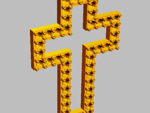 Diamond Cross Pendant 3D Print Model