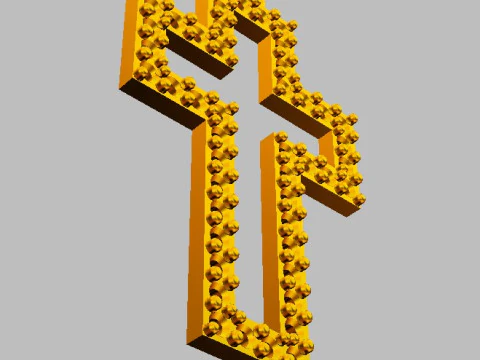 Diamond Cross Pendant 3D Print Model