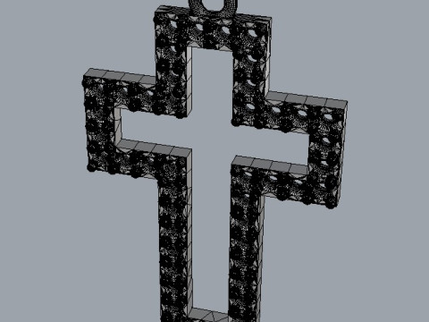 Diamond Cross Pendant 3D Принт Модель