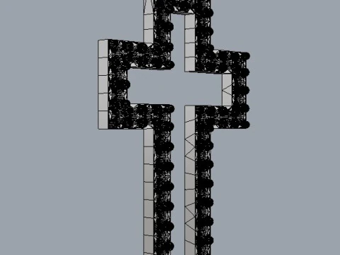 Diamond Cross Pendant 3D Print Model