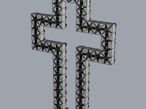 Diamond Cross Pendant 3D Принт Модель