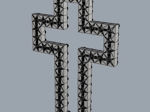 Diamond Cross Pendant 3D Print Model