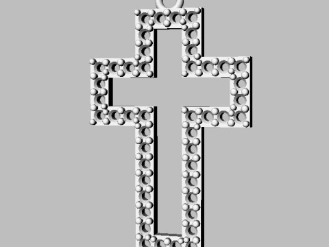 Diamond Cross Pendant 3D Принт Модель
