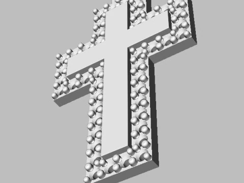 Diamond Cross Pendant 3D Print Model