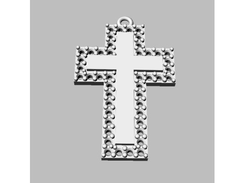 Diamond Cross Pendant 3D 프린트 모델