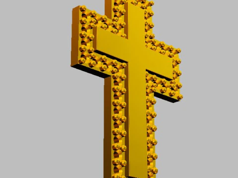 Diamond Cross Pendant 3D Print Model