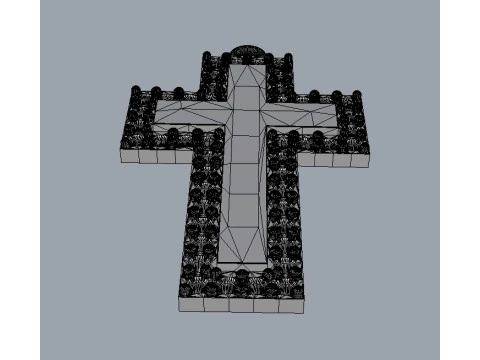 Diamond Cross Pendant 3D Print Model