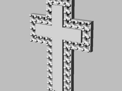 Diamond Cross Pendant 3D Print Model