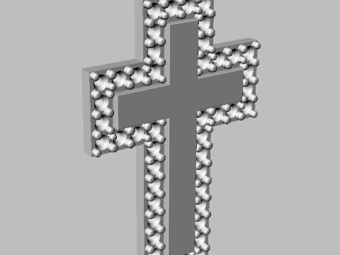 Diamond Cross Pendant 3D Print Model