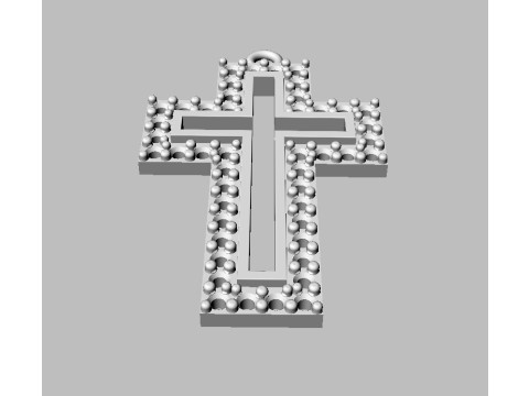 Diamond Cross Pendant Modelo de Impressão 3D