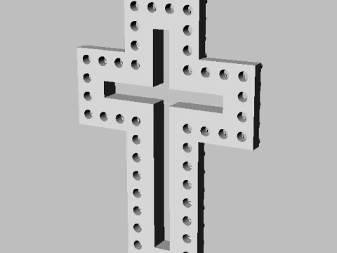 Diamond Cross Pendant 3D Print Model