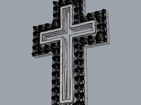 Diamond Cross Pendant Modelo de Impressão 3D