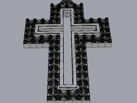 Diamond Cross Pendant Modelo de Impressão 3D