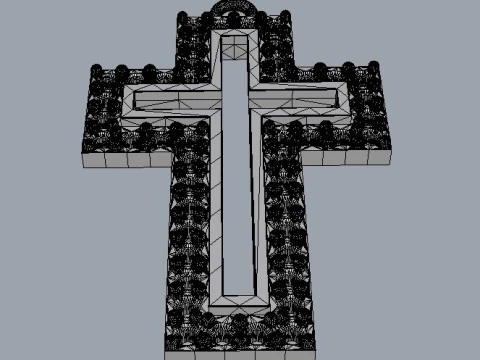 Diamond Cross Pendant 3D Print Model