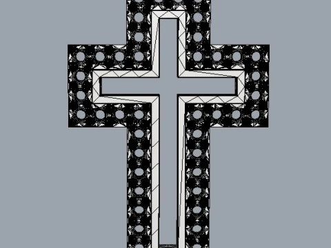 Diamond Cross Pendant 3D Print Model