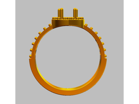 5mm Heart Gemstone Ring Modelo de Impressão 3D
