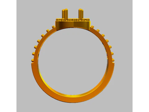5mm Heart Gemstone Ring 3D Print Model