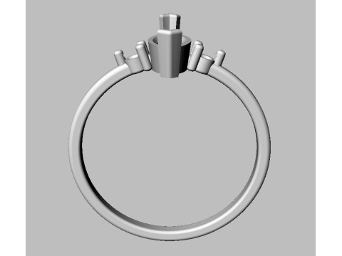 Marquise Gemstone Classic Ring Model Cetak 3D