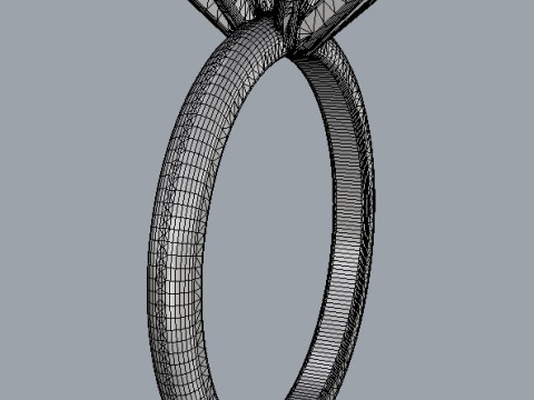 Marquise Gemstone Classic Ring Modello di stampa 3D