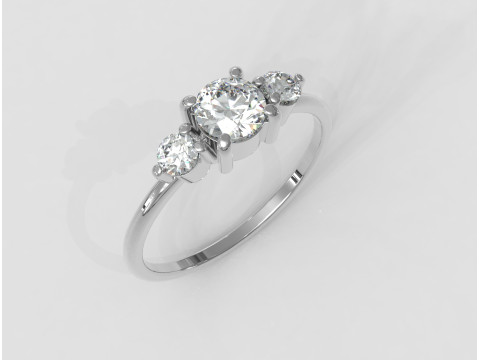 3 Stones Ring 3D प्रिंट मॉडल