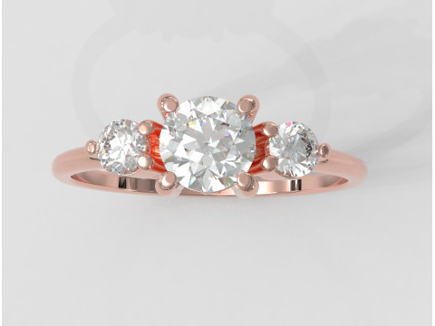 3 Stones Ring 3D प्रिंट मॉडल