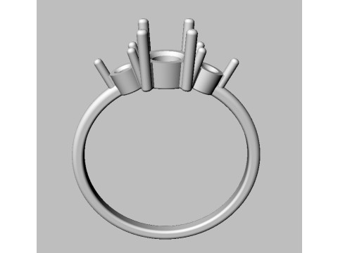 3 Stones Ring 3D प्रिंट मॉडल