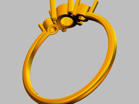 3 Stones Ring 3D प्रिंट मॉडल