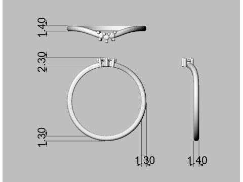 Diamond Ring Model do druku 3D